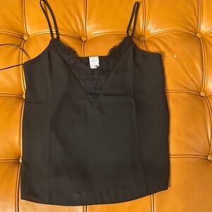 Wilfred Black Camisole Top with Spaghetti Straps